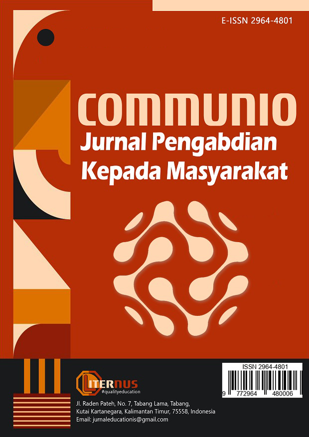 					View Vol. 2 No. 1 (2024): COMMUNIO: Jurnal Pengabdian kepada Masyarakat
				